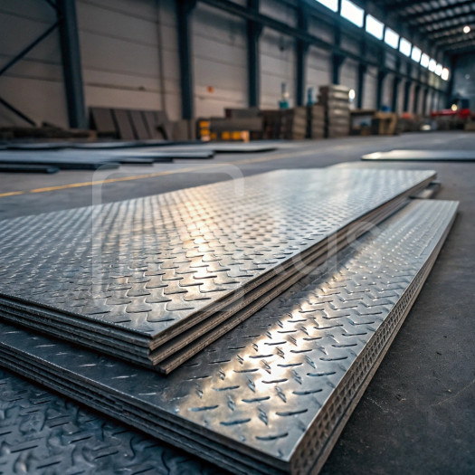 Лист алюминиевый рифленый дуэт 1,7х1200 мм АМг5 ТУ 1-801-20-2008